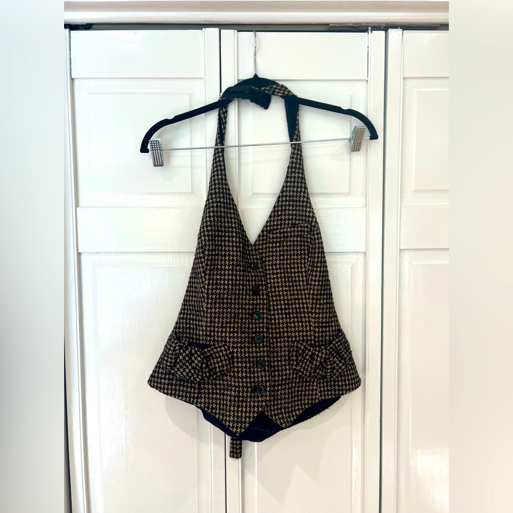 EUC Anne Fontaine Houndstooth Vest